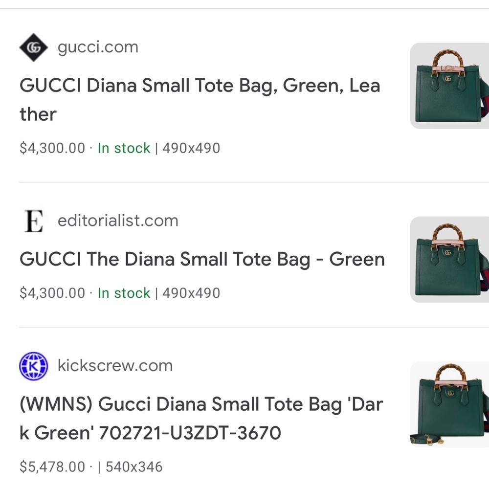 GUCCI DIANA Small Tote Bag with bamboo handles (new model) - Picture 8 of 9